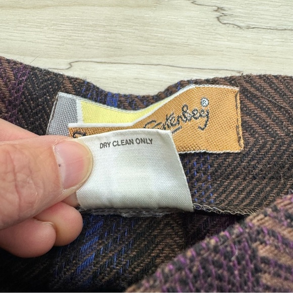 Vintage Diane Von Furstenberg pleated wool blend skirt made in Portugal Sz 10 - Picture 3 of 7